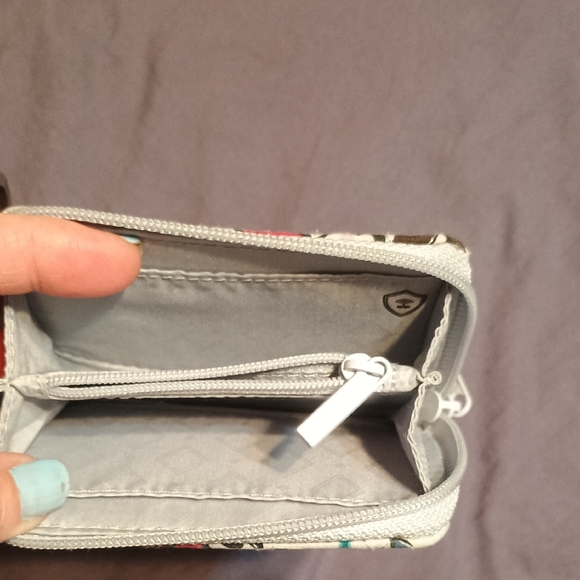 Vera Bradley Pink and Blue Floral Wallet - Picture 3 of 3